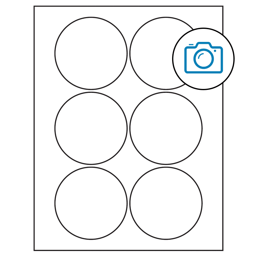3.25" Photo Gloss Circular Sheet Labels