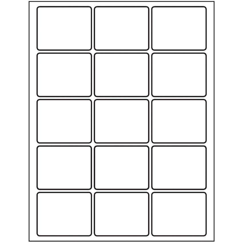 2.5" x 2" White Matte Litho Rectangular Sheet Labels