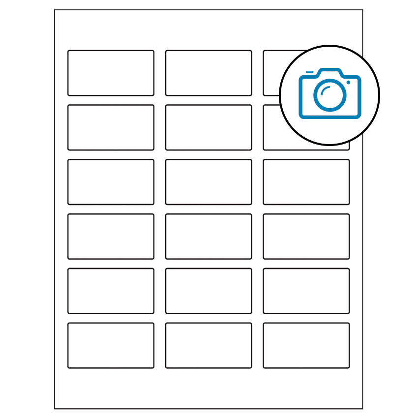 2.375" x 1.25" Photo Gloss Rectangular Sheet Labels