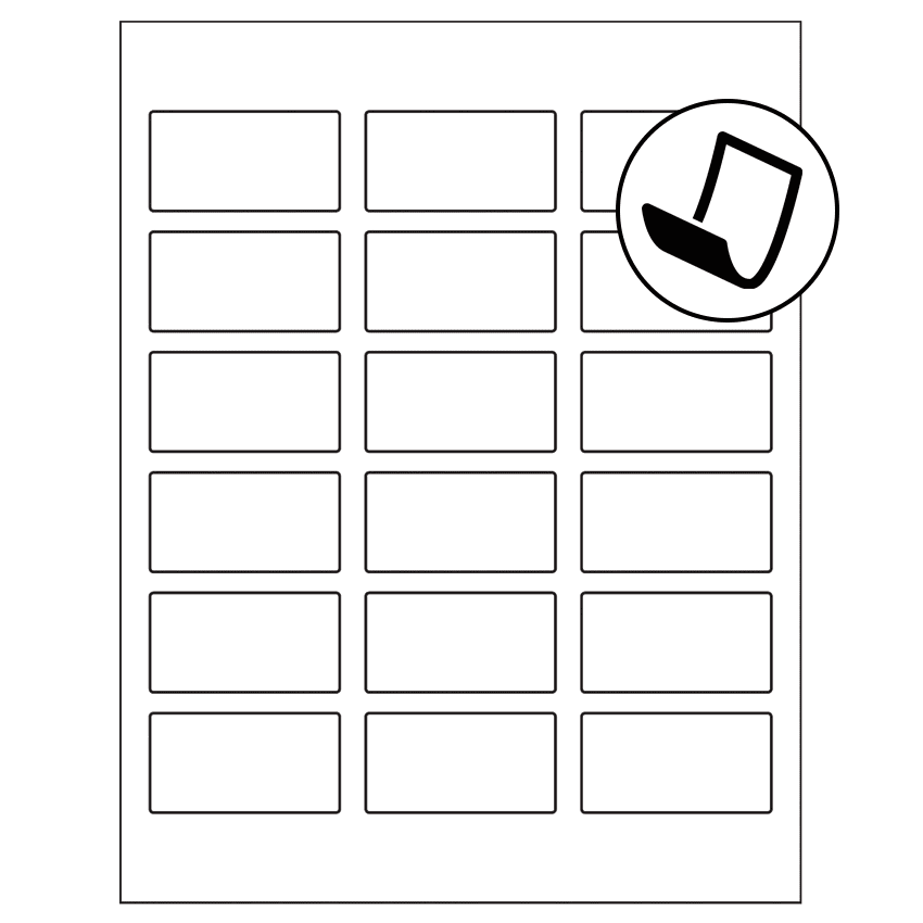 2.375" x 1.25" Blockout Rectangular Sheet Labels