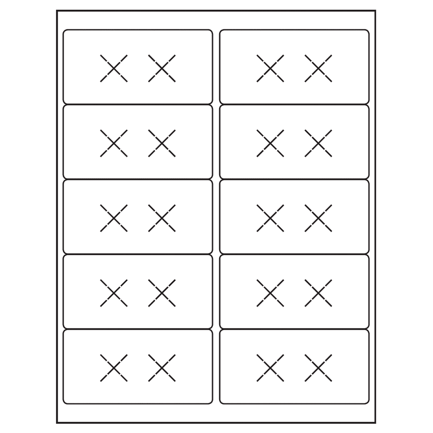 4" x 2" White Polyester Rectangular Sheet Labels