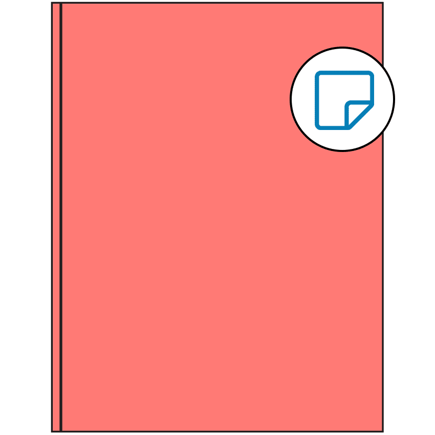 8.375" x 11" Fluorescent Red Rectangular Sheet Labels - Removable Adhesive
