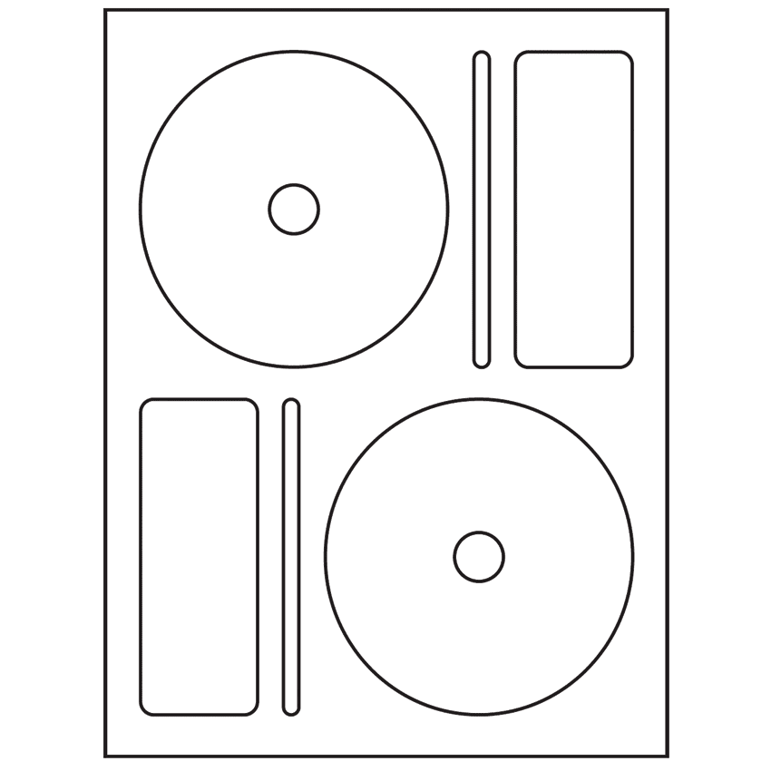 4.656" x 4.656" White Sheet Labels