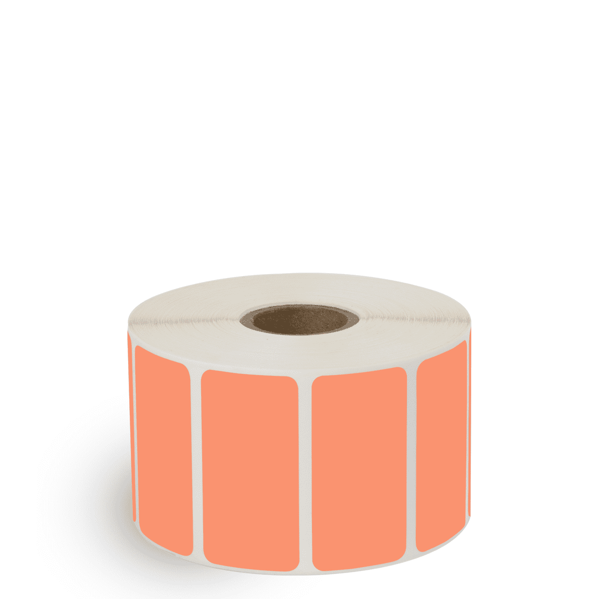 2" x 1" Orange - Direct Thermal Labels - 1" Core