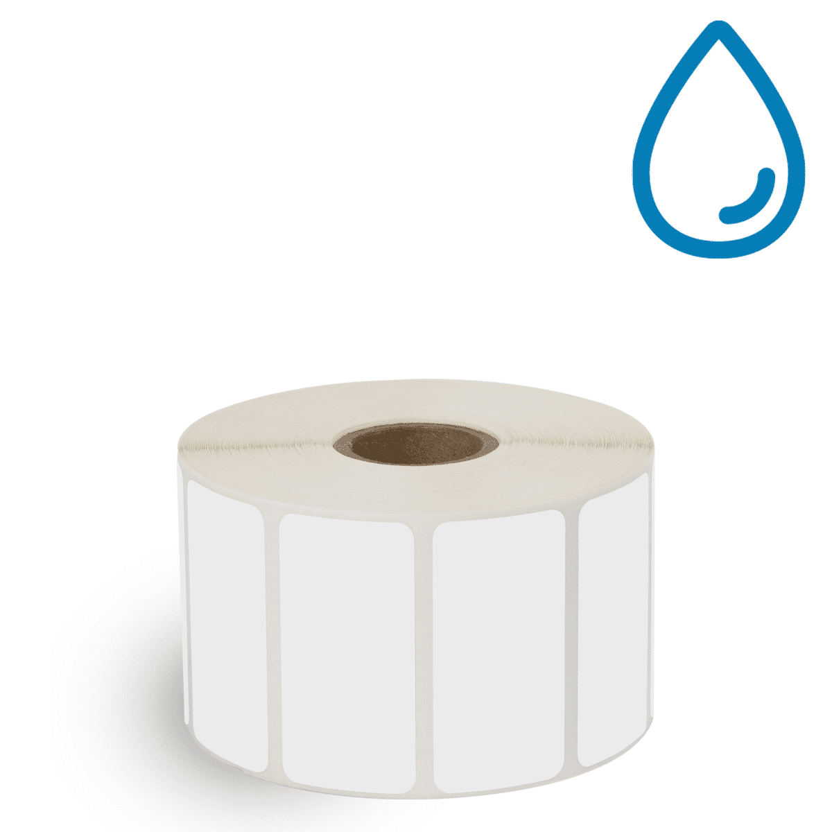 2" x 1" Polypropylene - Direct Thermal Labels - 1" Core - Removable Adhesive