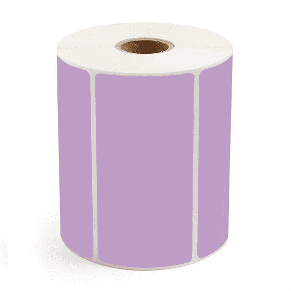 3" x 2" Grape - Thermal Transfer Labels - 1" Core - Removable Adhesive