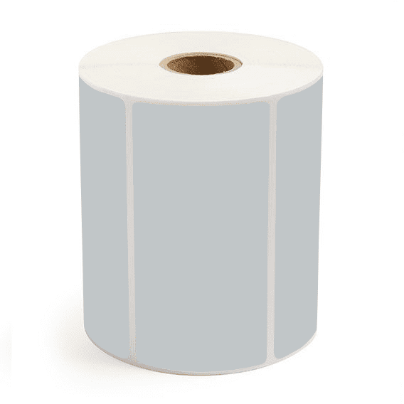3" x 2" Gray - Direct Thermal Labels - 1" Core - Removable Adhesive