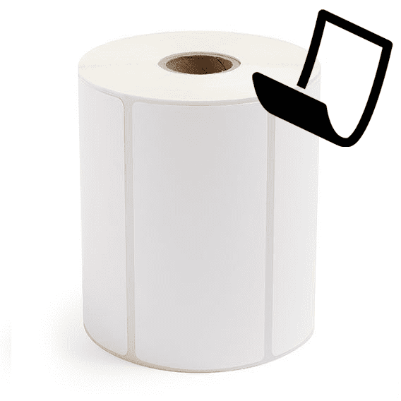 3" x 2" Blockout - Thermal Transfer Labels - 1" Core - Removable Adhesive