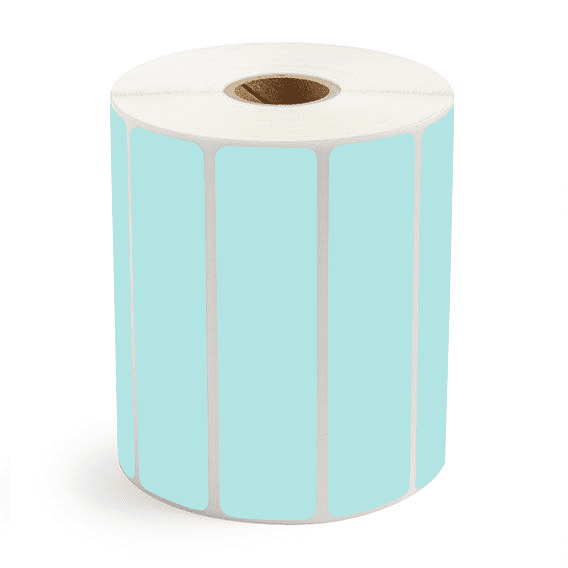 4" x 1" Green - Thermal Transfer Labels - 1" Core - Removable Adhesive