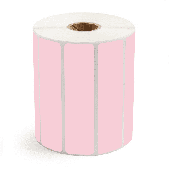 4" x 1" Pink - Direct Thermal Labels - 1" Core