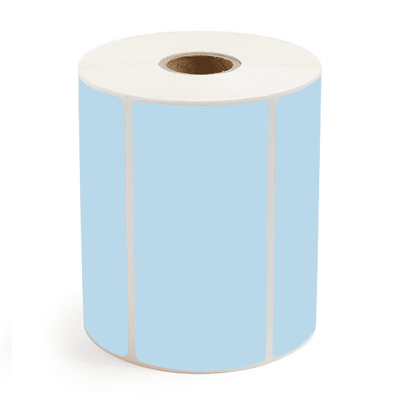 4" x 2" Blue - Direct Thermal Labels - 1" Core - Removable Adhesive