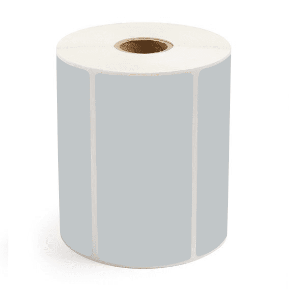 4" x 2" Gray - Direct Thermal Labels - 1" Core - Removable Adhesive