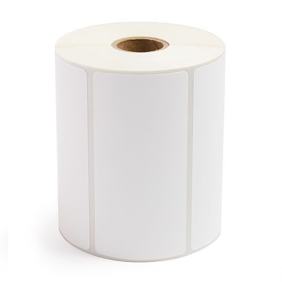 4" x 2" White - Direct Thermal Labels - 1" Core
