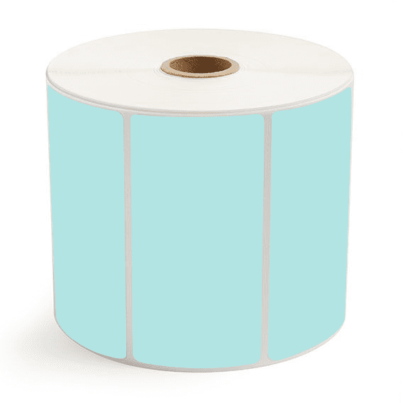 4" x 2" Green - Direct Thermal Labels - 1" Core / 5" Outer Diameter