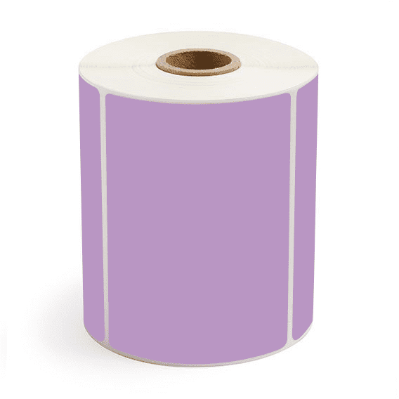 4" x 3" Grape - Thermal Transfer Labels - 1" Core - Freezer Grade Adhesive