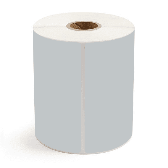 4" x 4" Gray - Thermal Transfer Labels - 1" Core - Removable Adhesive