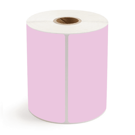 4" x 5" Purple - Direct Thermal Labels - 1" Core - Removable Adhesive