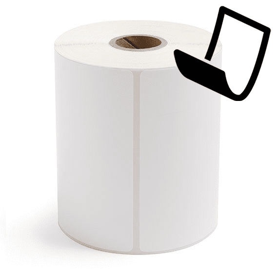 4" x 4" Blockout - Thermal Transfer Labels - 1" Core - Acrylic