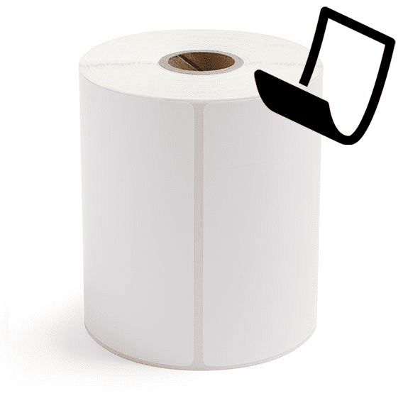 4" x 6" Blockout - Thermal Transfer Labels - 1" Core - Removable Adhesive
