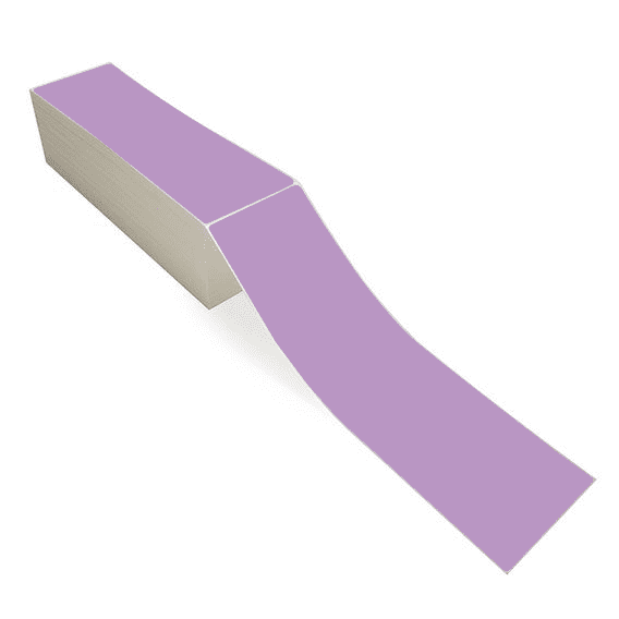 4" x 13" Grape - Direct Thermal Labels - Fanfold - Acrylic