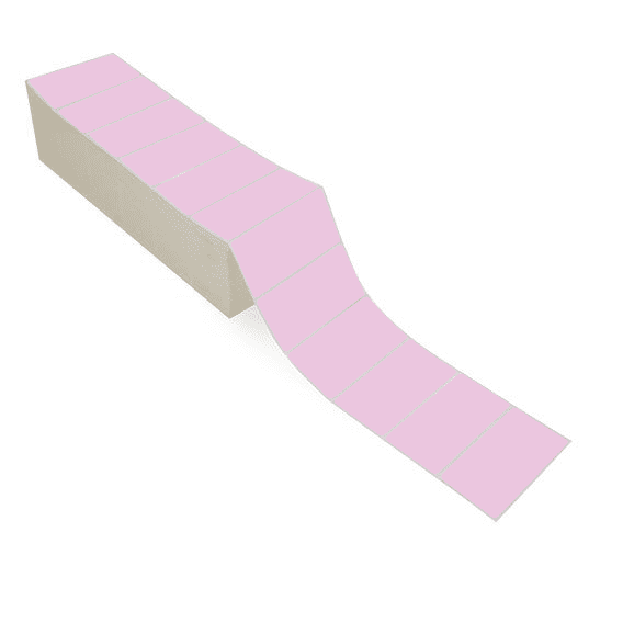 4" x 2" Purple - Thermal Transfer Labels - Fanfold - Removable Adhesive