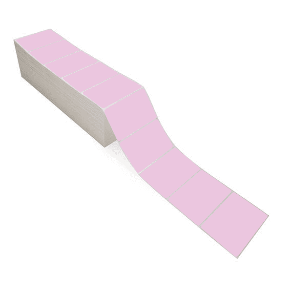 4" x 2.5" Purple - Thermal Transfer Labels - Fanfold - Acrylic