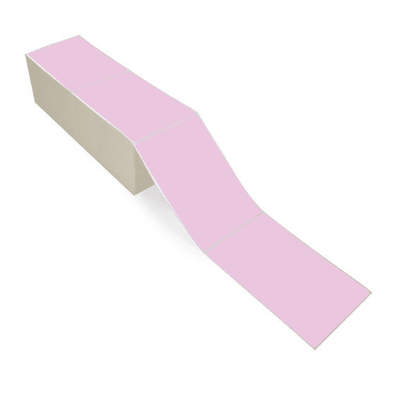4" x 6" Purple - Direct Thermal Labels - Fanfold - Removable Adhesive