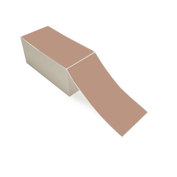 4" x 8" Brown - Direct Thermal Labels - Fanfold - Acrylic