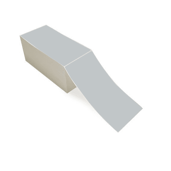 4" x 8" Gray - Direct Thermal Labels - Fanfold