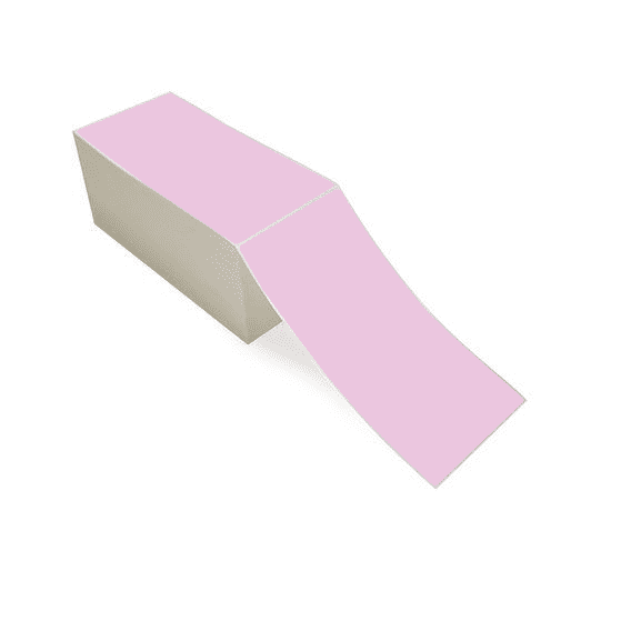 4" x 8" Purple - Thermal Transfer Labels - Fanfold - Removable Adhesive