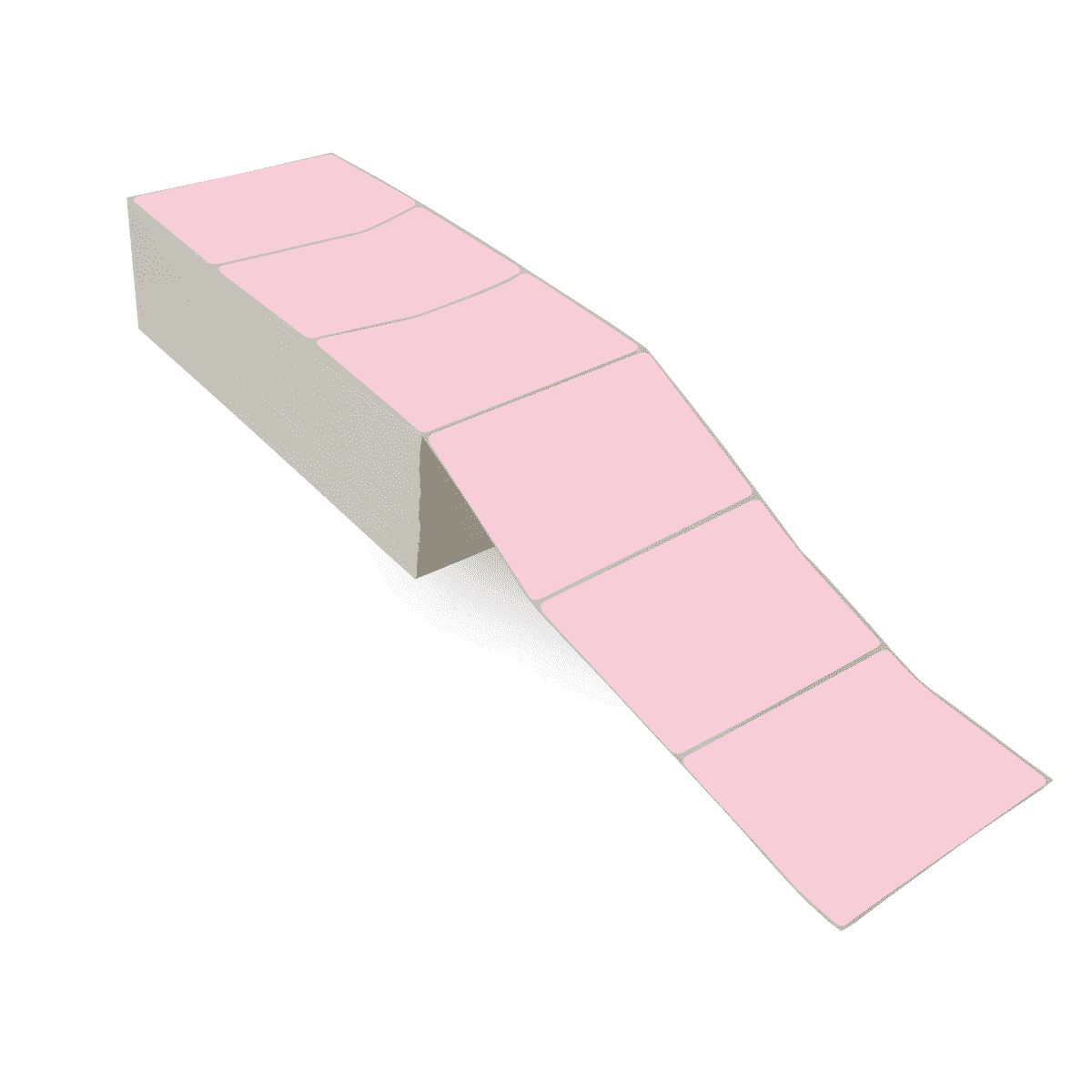6" x 4" Pink - Thermal Transfer Labels - Fanfold - Acrylic
