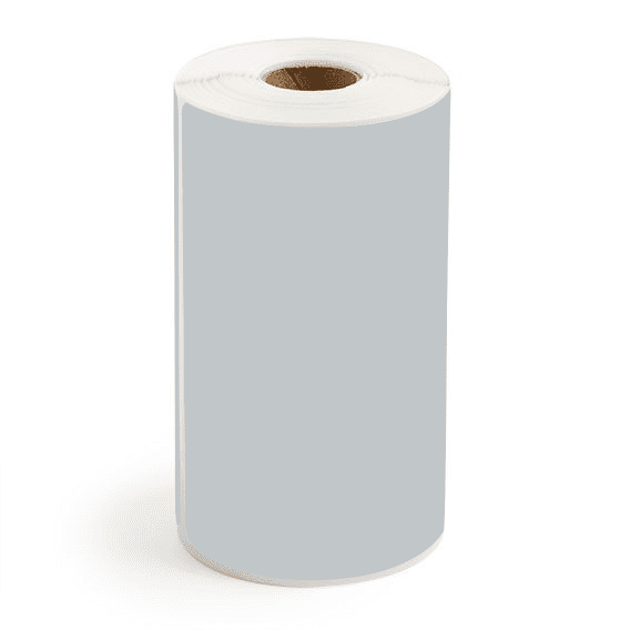4" x 4" Gray - Direct Thermal Labels - 0.75" Core
