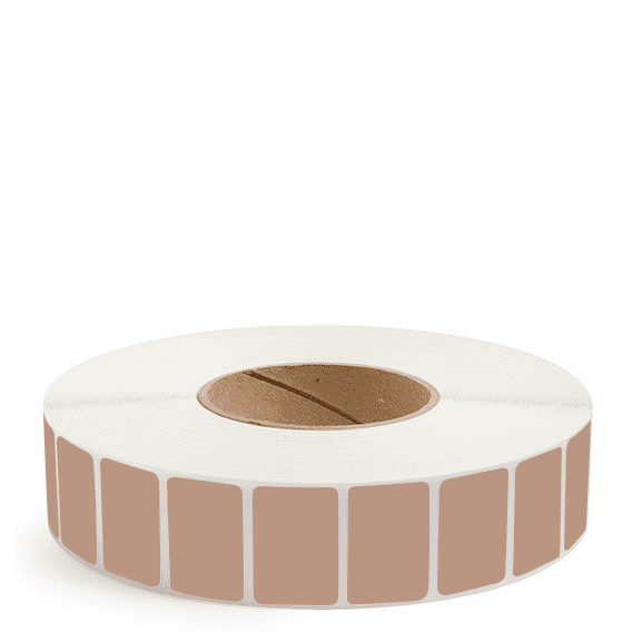 1.5" x 1" Brown - Thermal Transfer Labels - 3" Core
