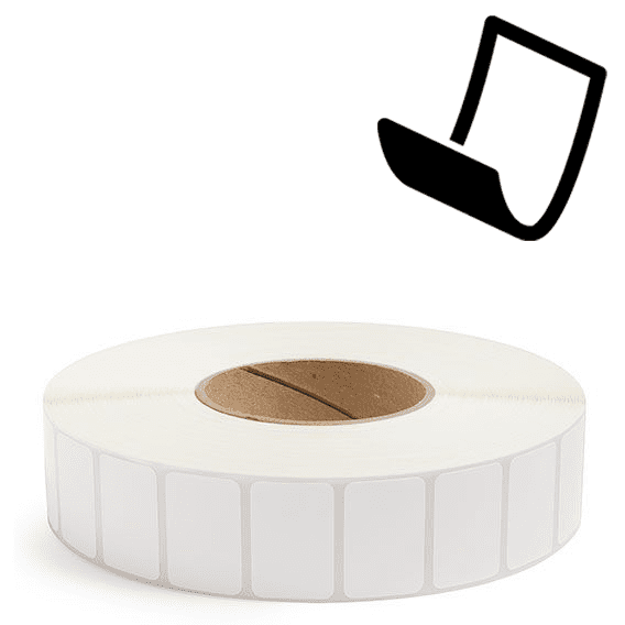 1.5" x 1" Blockout - Thermal Transfer Labels - 3" Core - Freezer Grade Adhesive