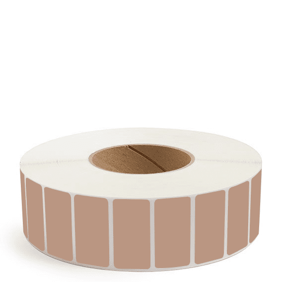 2" x 1" Brown - Direct Thermal Labels - 3" Core - Removable Adhesive