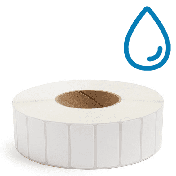2" x 1" Polypropylene - Thermal Transfer Labels - 3" Core - Removable Adhesive