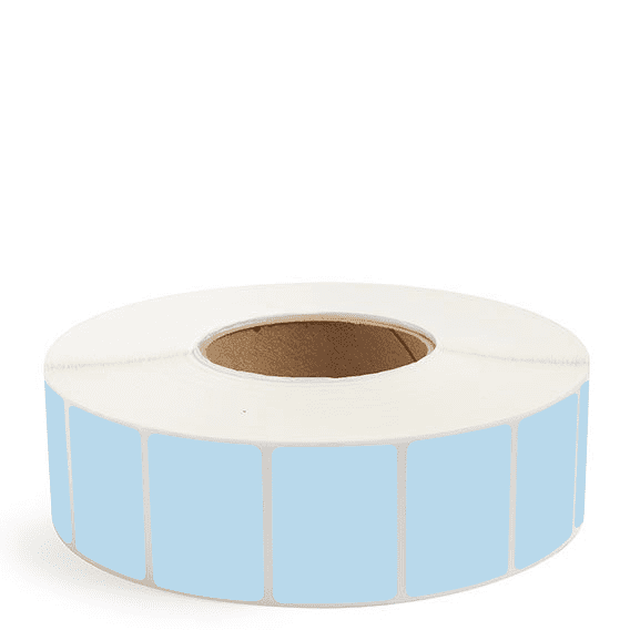 2" x 1.5" Blue - Thermal Transfer Labels - 3" Core - Removable Adhesive