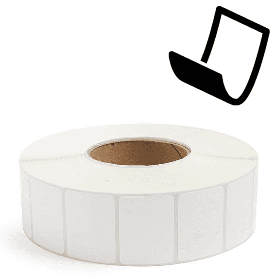 2" x 1.5" Blockout - Thermal Transfer Labels - 3" Core - Removable Adhesive