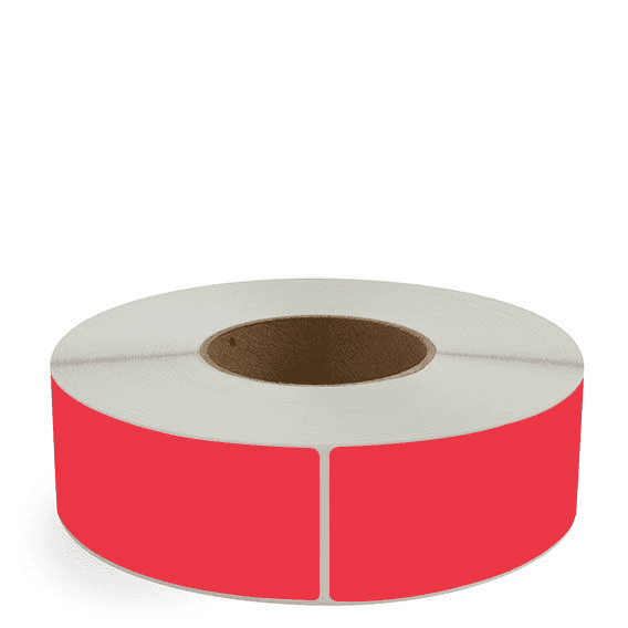 2" x 6" Red - Thermal Transfer Labels - 3" Core - Removable Adhesive