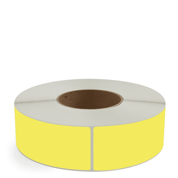 2" x 6" Yellow - Thermal Transfer Labels - 3" Core - Freezer Grade Adhesive