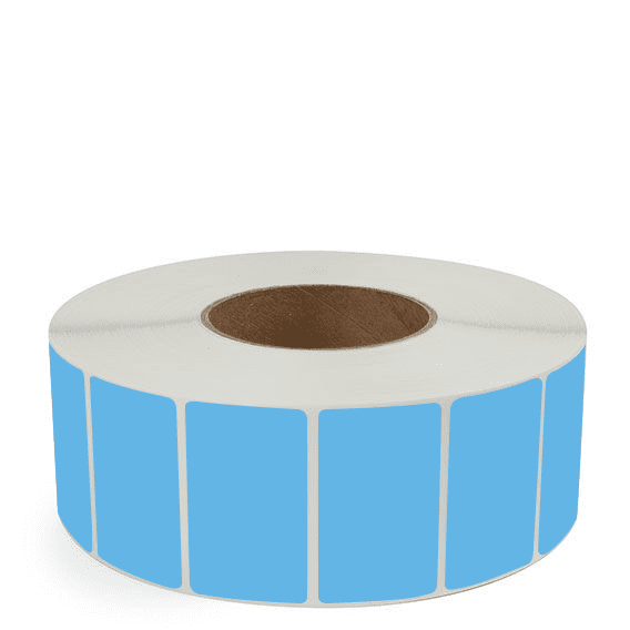 2.5" x 1.5" Dark Blue - Thermal Transfer Labels - 3" Core - Removable Adhesive