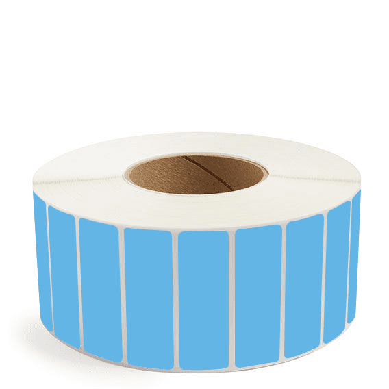 3" x 1" Dark Blue - Thermal Transfer Labels - 3" Core - Freezer Grade Adhesive