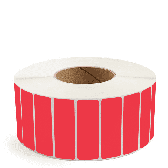 3" x 1" Red - Thermal Transfer Labels - 3" Core - Removable Adhesive