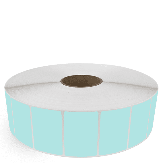 3" x 2" Green - Thermal Transfer Labels - 3" Core / 12" Outer Diameter (No Perf) - Removable Adhesive