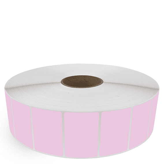 3" x 2" Purple - Thermal Transfer Labels - 3" Core / 12" Outer Diameter (No Perf) - Removable Adhesive