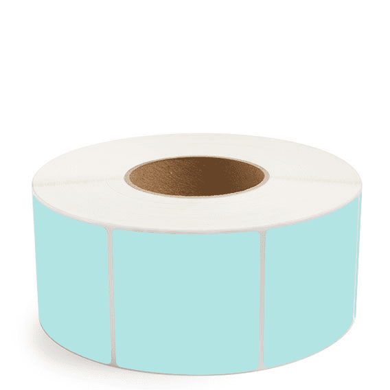 3" x 3" Green - Direct Thermal Labels - 3" Core - Removable Adhesive