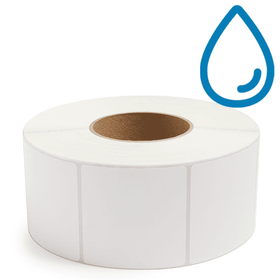 3" x 3" Polypropylene - Direct Thermal Labels - 3" Core - Removable Adhesive
