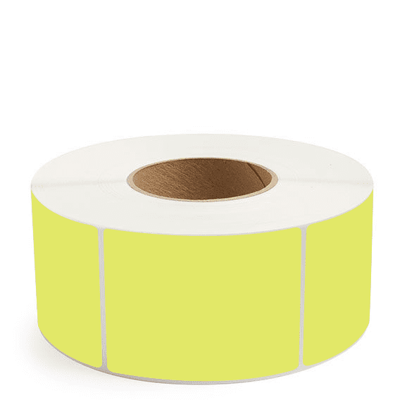 3" x 4" Chartreuse - Direct Thermal Labels - 3" Core - Removable Adhesive