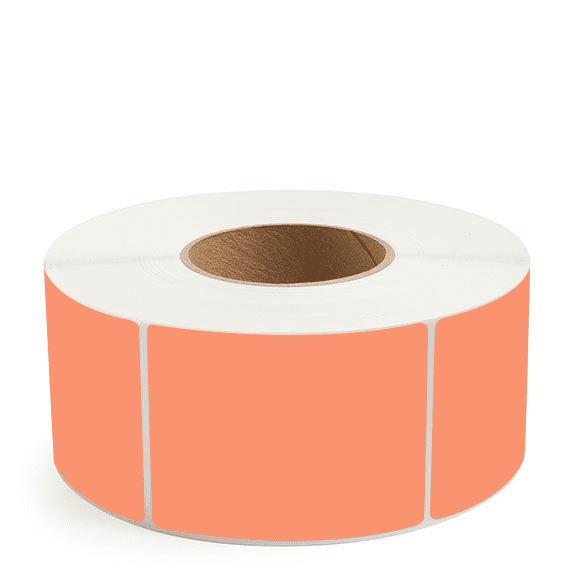 3" x 4" Orange - Thermal Transfer Labels - 3" Core - Removable Adhesive