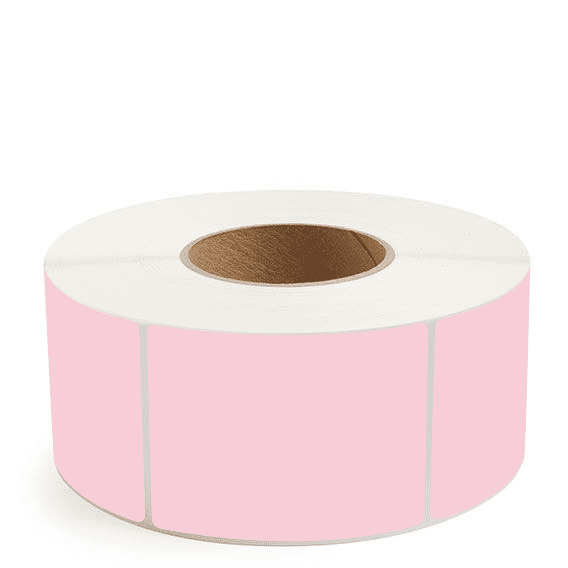 3" x 4" Pink - Thermal Transfer Labels - 3" Core - Removable Adhesive